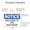 Signmission Welcome To The War Room, 10 in W x Rectangle, Plastic OS-2PACK-NS-P-710-L-19022 - alternate 3